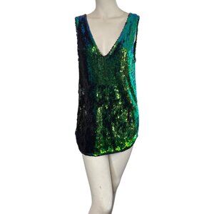 Free People Intimately Changing Prism Mermaid Sequin Cocktail Slip Dress Top S